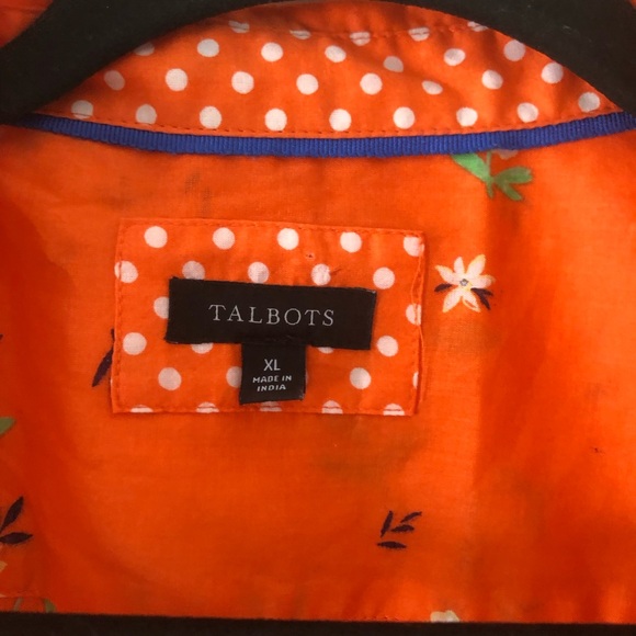 Talbots Floral 100% cotton Button Up | Size XL - Picture 2 of 5